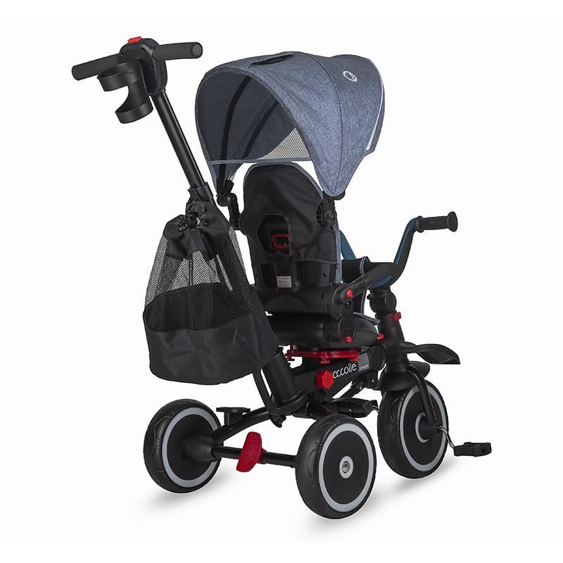 Tricicleta multifunctionala pliabila Coccolle Vispo Urban Grey - gogobaby.ro