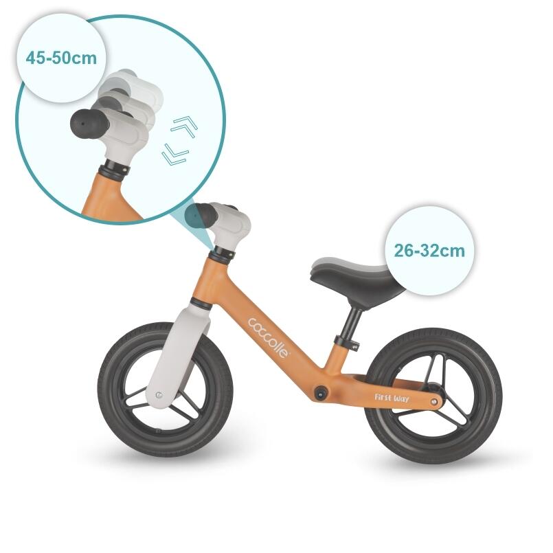 Bicicleta fara pedale Coccolle First Way, Cookie Beige - gogobaby.ro