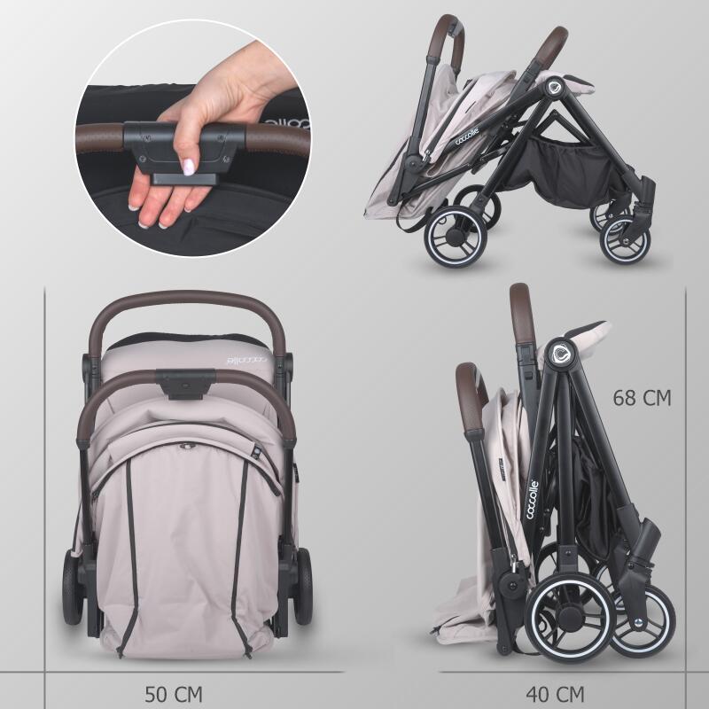 Carucior sport cu pliere automata Coccolle Melia Pearl Mist