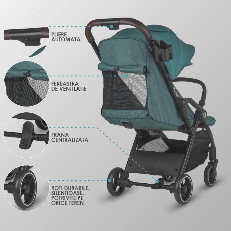 Carucior sport pliere automata Coccolle Arella Emerald green