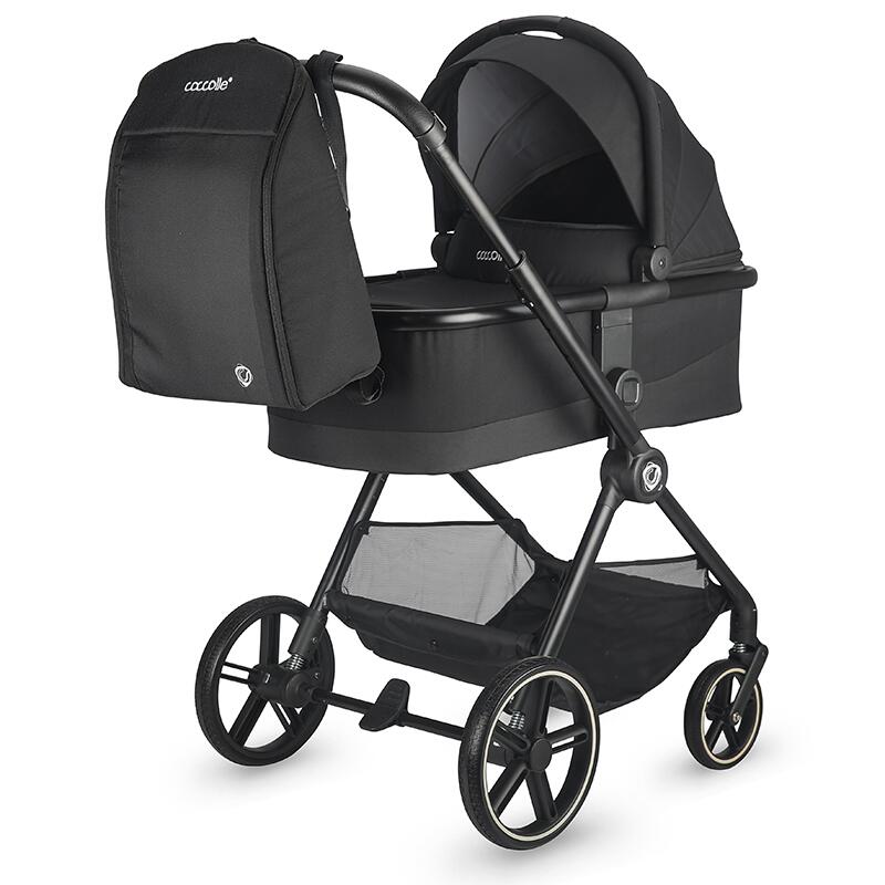 Carucior modular 4in1 Coccolle Lissia Anthracite cu Scoica auto iSize Coccolle Rilax Greystone si Baza isofix iSize Coccolle Rilax