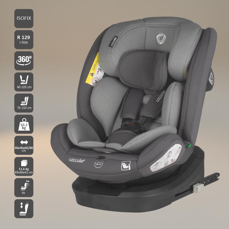Scaun auto iSize 40-150 cm Coccolle Nyota Diamond black