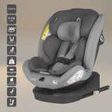 Scaun auto iSize 40-150 cm Coccolle Nyota Moonlit grey