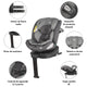 Scaun auto iSize 40-150 cm Coccolle Sidra Diamond black + Coccolle protectie bancheta auto mica