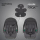 Scoica auto iSize Coccolle Rilax Greystone + Baza isofix iSize