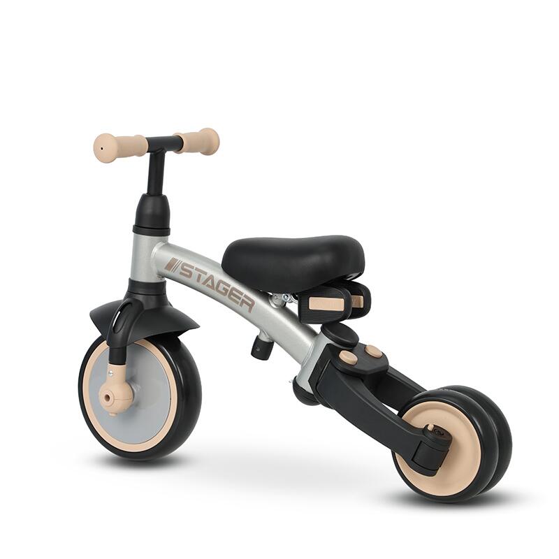 Tricicleta evolutiva pliabila Qplay STAGER Argintiu - gogobaby.ro