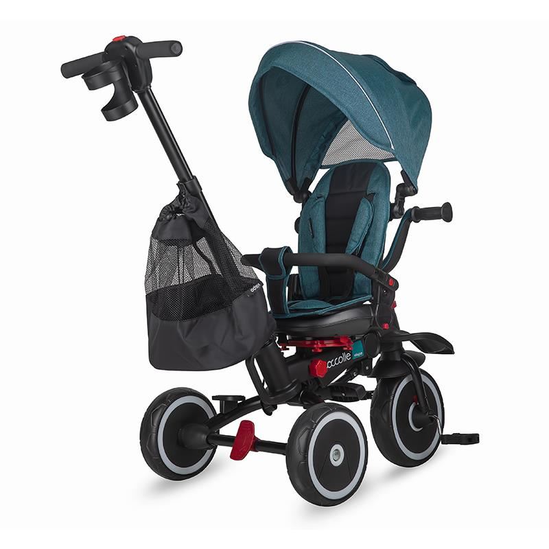 Tricicleta multifunctionala pliabila Coccolle Vispo Turquoise Tide - gogobaby.ro