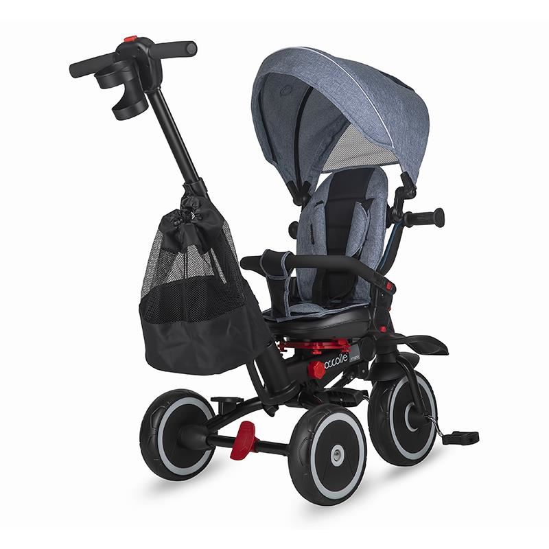 Tricicleta multifunctionala pliabila Coccolle Vispo Urban Grey - gogobaby.ro