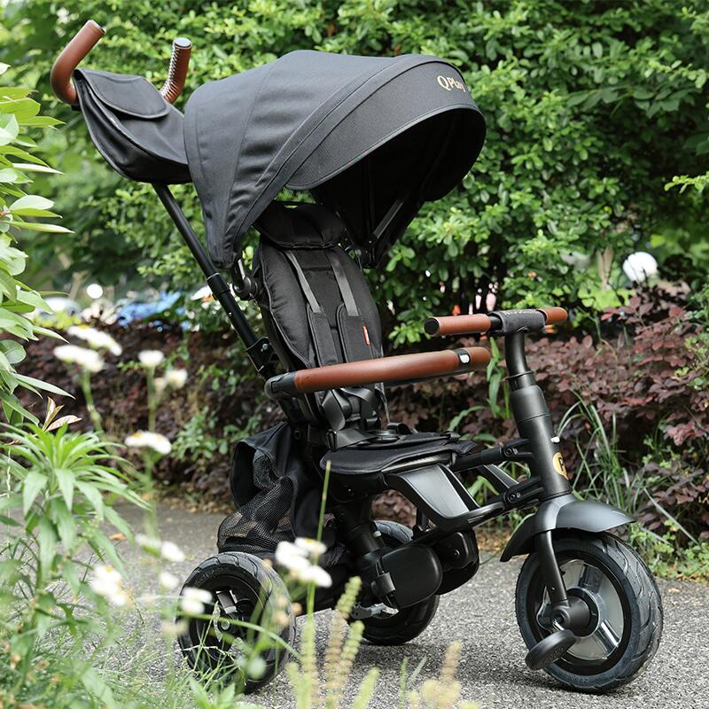 Tricicleta pliabila Qplay Rito Deluxe Negru - gogobaby.ro