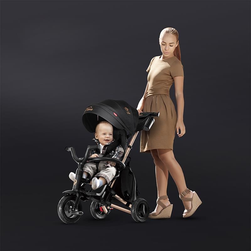 Tricicleta ultrapliabila Qplay Nova Gold Air LE - gogobaby.ro