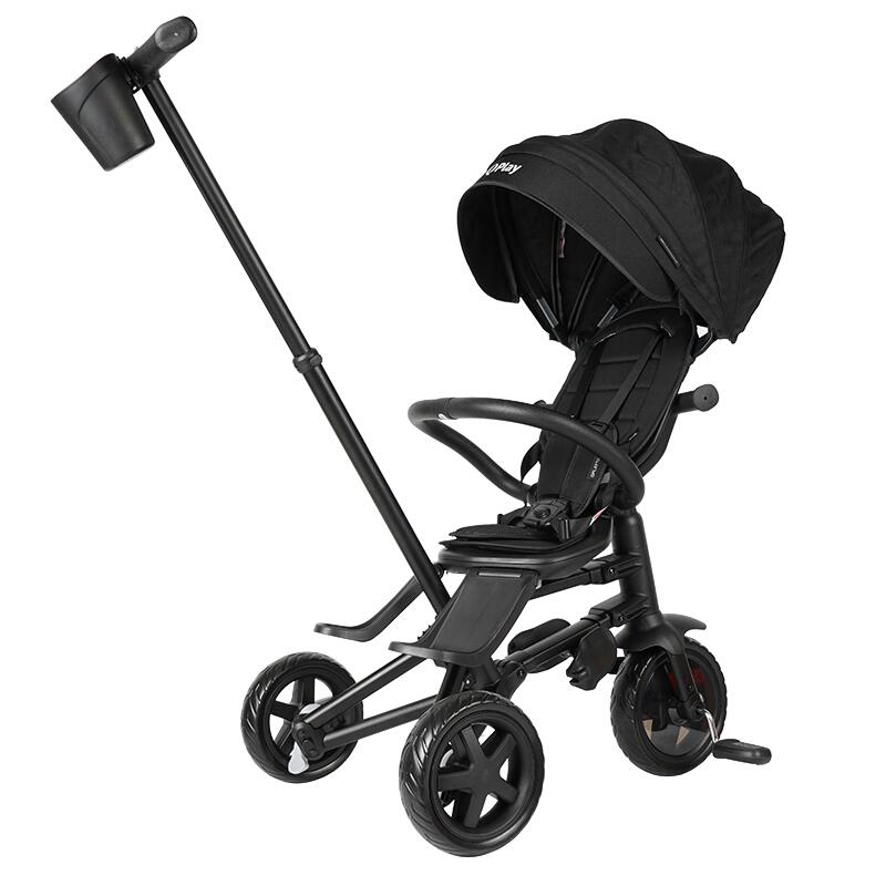 Tricicleta ultrapliabila Qplay Nova Niello Negru - gogobaby.ro