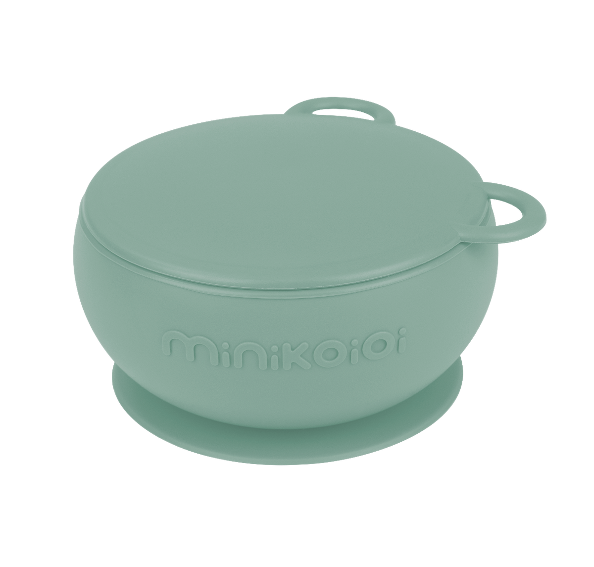 Bol Minikoioi cu Ventuza si Capac, 100% Premium Silicone – River Green