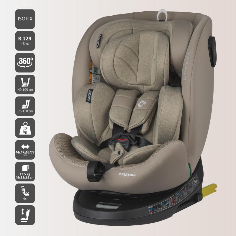 Scaun auto iSize 40-150 cm Coccolle Nova Sand beige