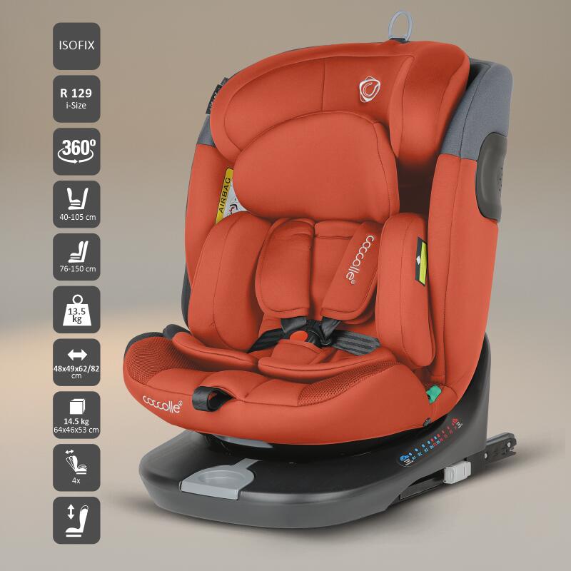 Scaun auto iSize 40-150 cm Coccolle  Atira Cinnamon brown