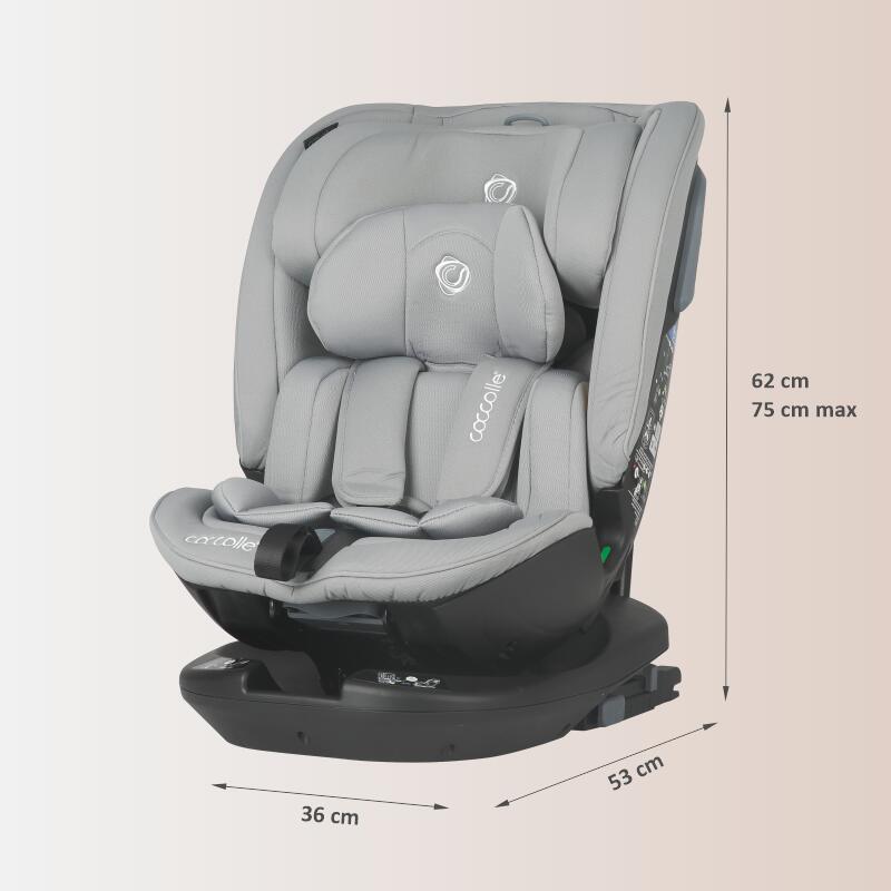 Scaun auto rotativ iSize Coccolle Velsa Neutral grey