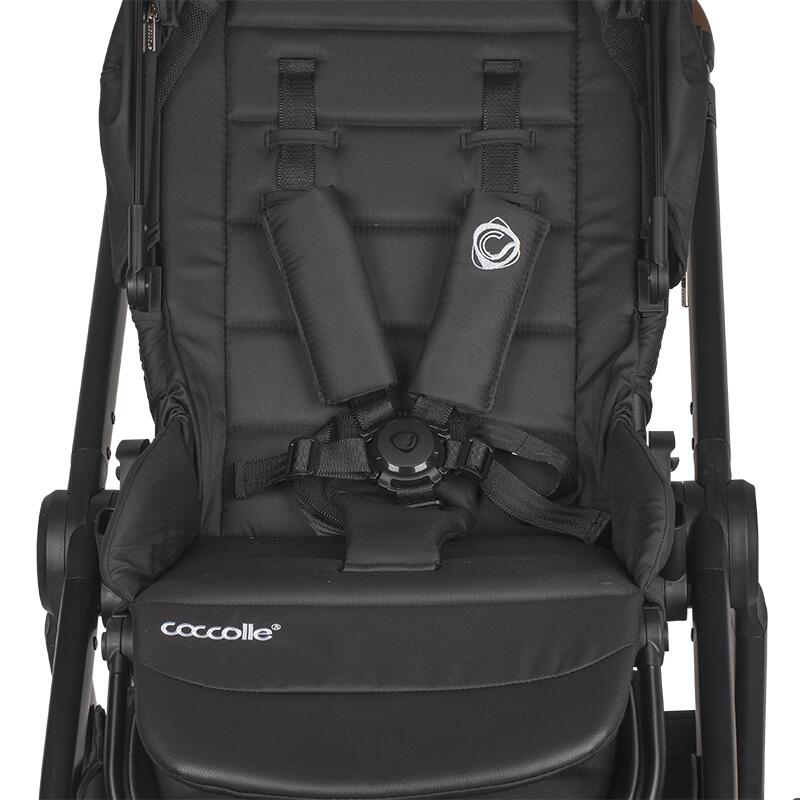 Sistem modular 4in1 Coccolle Aspen Jet Black cu Scoica auto iSize Coccolle Knox Black si Baza isofix iSize Coccolle Knox