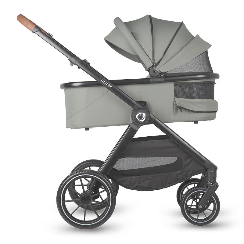 Sistem modular 4in1 Coccolle Aspen Moss Green cu Scoica auto iSize Coccolle Knox Black si Baza isofix iSize Coccolle Knox