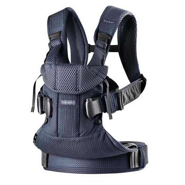 BabyBjorn - Marsupiu anatomic One Air - Navy Blue, 3D Mesh - gogobaby.ro