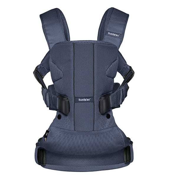 BabyBjorn - Marsupiu anatomic One Air - Navy Blue, 3D Mesh - gogobaby.ro