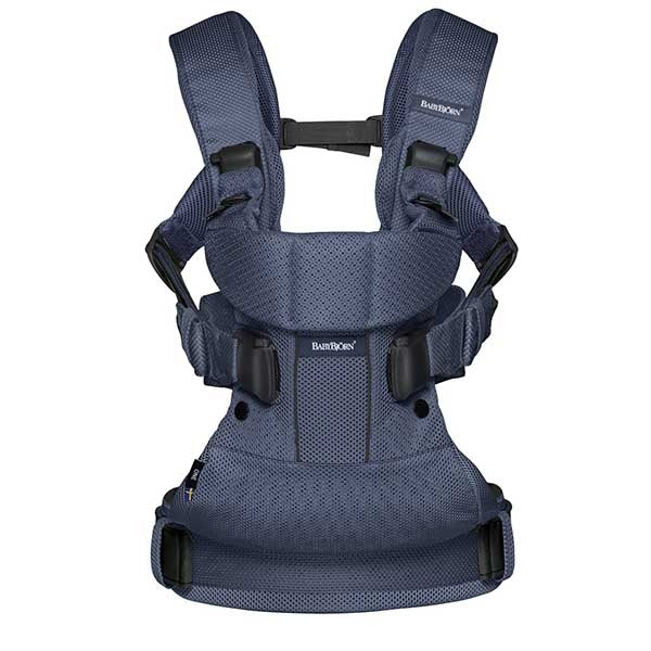 BabyBjorn - Marsupiu anatomic One Air - Navy Blue, 3D Mesh - gogobaby.ro