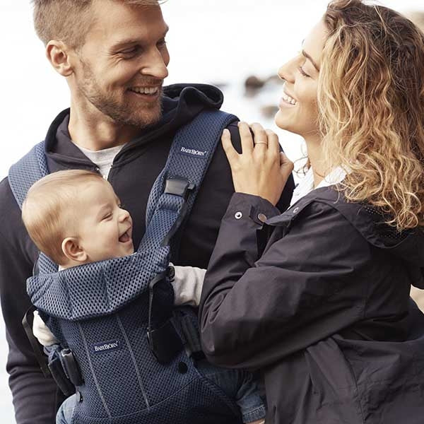 BabyBjorn - Marsupiu anatomic One Air - Navy Blue, 3D Mesh - gogobaby.ro