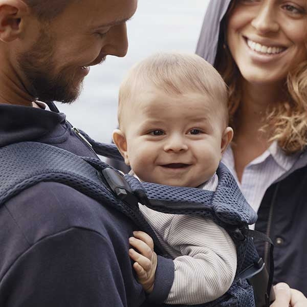 BabyBjorn - Marsupiu anatomic One Air - Navy Blue, 3D Mesh - gogobaby.ro