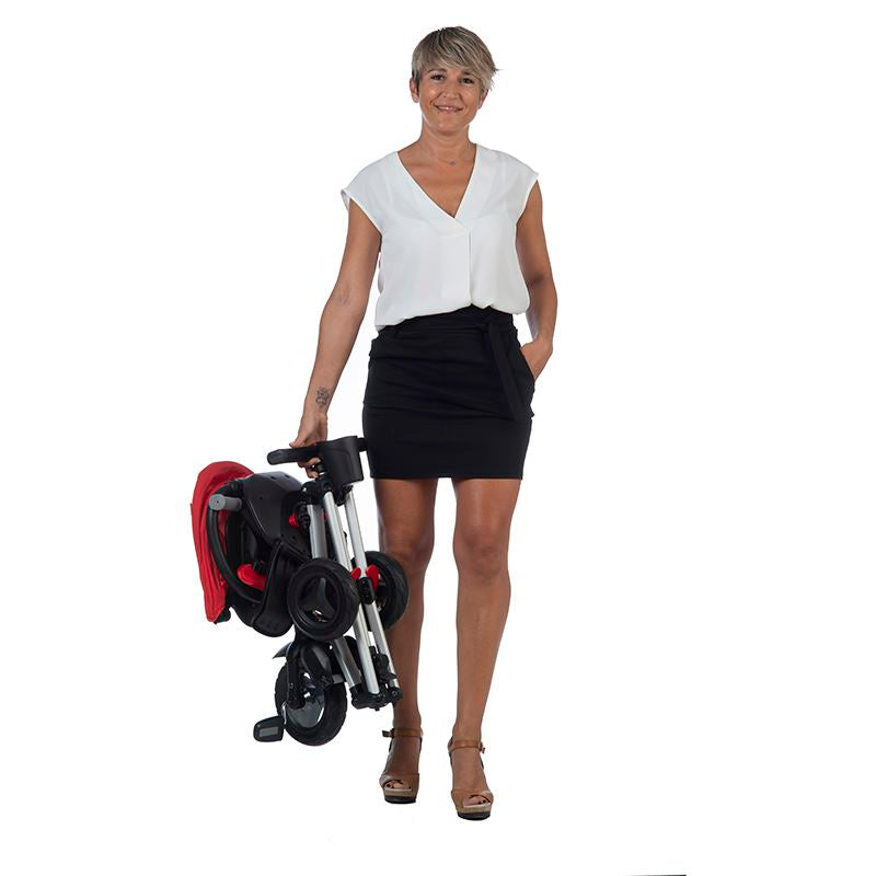 Tricicleta ultrapliabila Qplay Nova Rubber rosu - gogobaby.ro