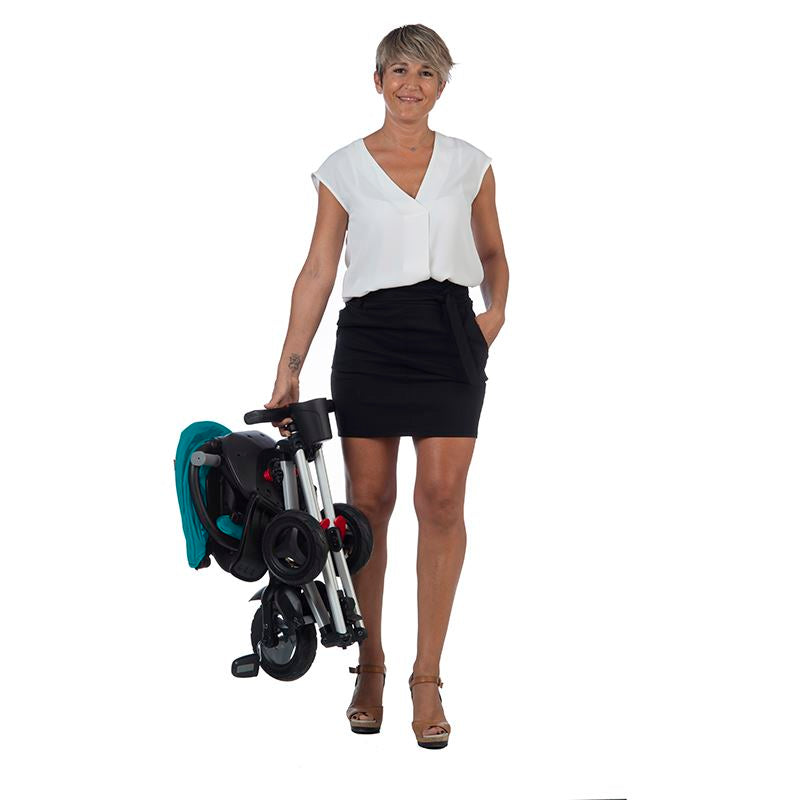 Tricicleta ultrapliabila Qplay Nova Rubber turcoaz - gogobaby.ro