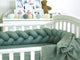 Jolie Protectie impletita pentru patut si Baby Nest Pure Salvia, 210*21 cm