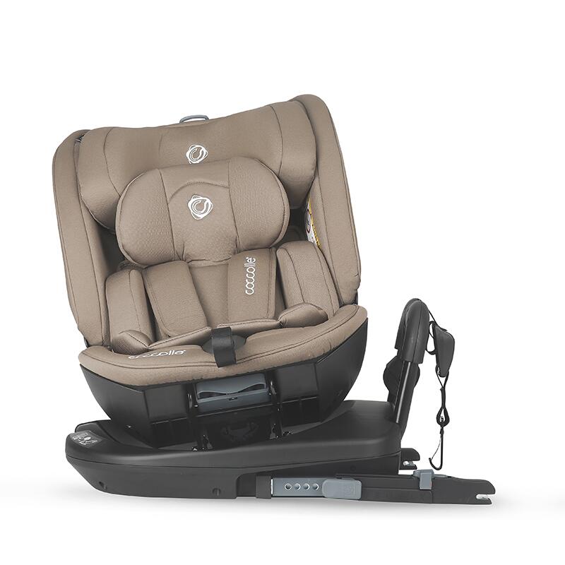 Scaun auto rotativ iSize Coccolle Velsa Taupe brown - gogobaby.ro