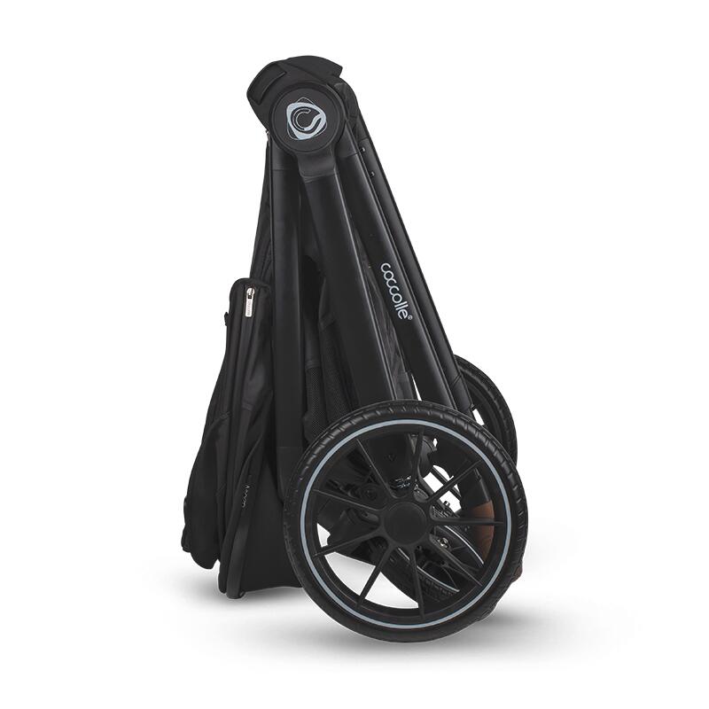 Sistem modular 4in1 Coccolle Aspen Jet Black cu Scoica auto iSize Coccolle Knox Black si Baza isofix iSize Coccolle Knox