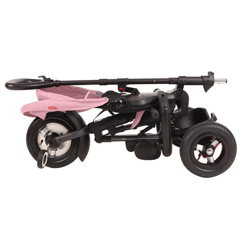 Tricicleta cu roti de cauciuc Qplay Rito Rubber Roz - gogobaby.ro