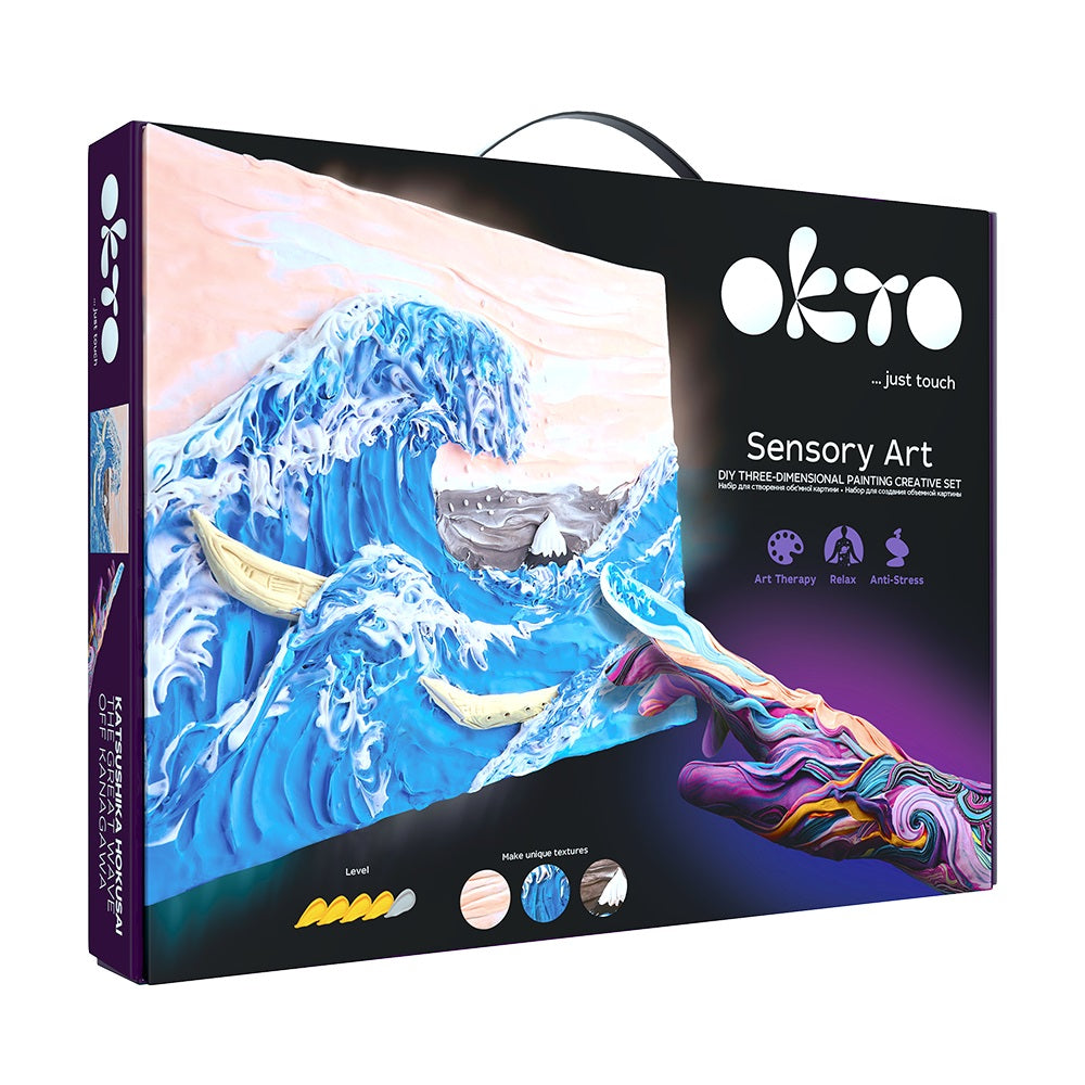 Set pictura 3D cu argila usoara, 30*40cm - Waves - gogobaby.ro