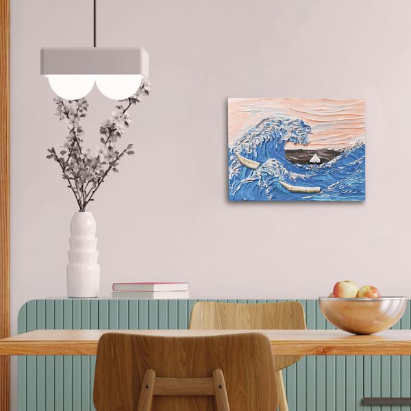 Set pictura 3D cu argila usoara, 30*40cm - Waves - gogobaby.ro