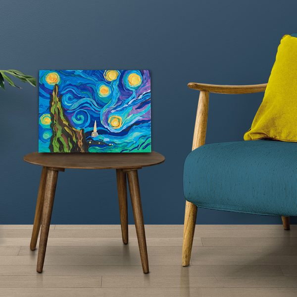 Set pictura 3D cu argila usoara, 30*40cm - Starry Night - gogobaby.ro