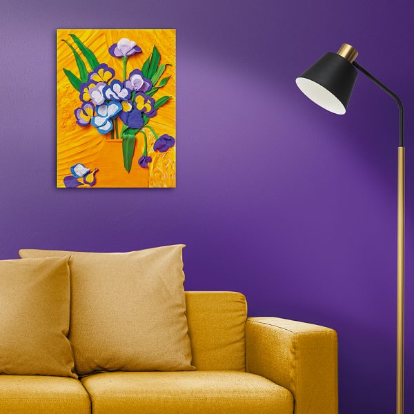 Set pictura 3D cu argila usoara, 30*40cm - Irises - gogobaby.ro