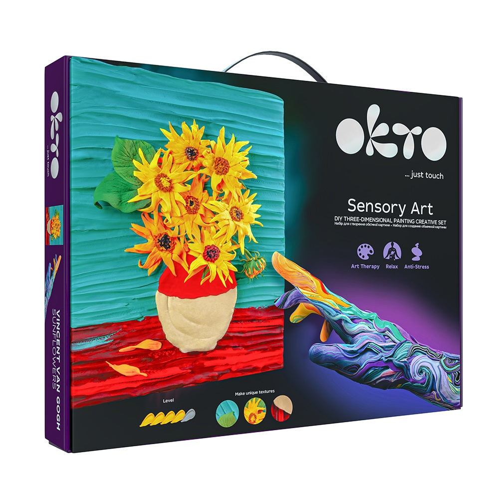 Set pictura 3D cu argila usoara, 30*40cm - Sunflowers - gogobaby.ro
