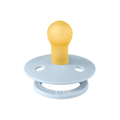 BIBS - Suzeta Colour Latex, tetina rotunda, 0+ luni, ambalaj premium-Baby Blue