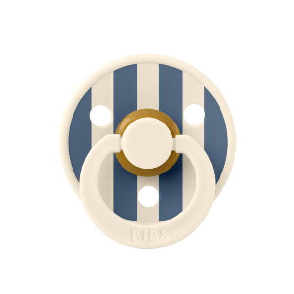 BIBS - Suzeta Colour Studio Collection Stripe Latex, tetina rotunda, 0 luni + - gogobaby.ro