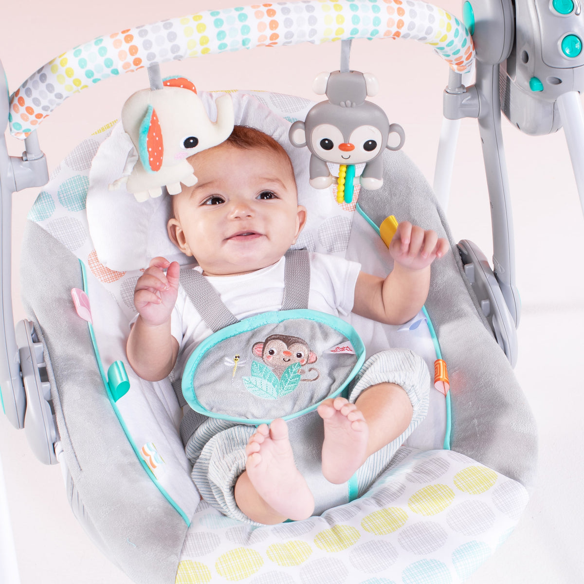 Bright Starts – Leagan portabil Whimsical Wild™ - gogobaby.ro