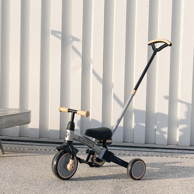 Tricicleta evolutiva pliabila Qplay STAGER Argintiu - gogobaby.ro