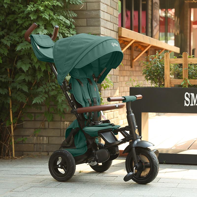 Tricicleta pliabila QPlay Rito Deluxe Verde - gogobaby.ro