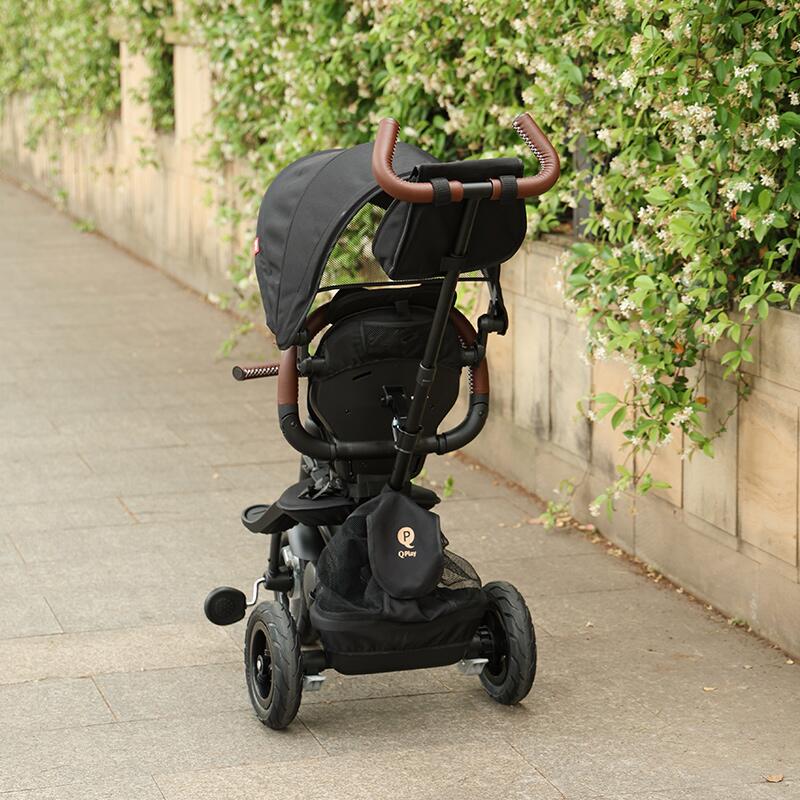 Tricicleta pliabila Qplay Rito Deluxe Negru - gogobaby.ro