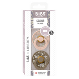 BIBS x LIBERTY - Set 2 suzete Colour Capel Latex, tetina rotunda, 0 luni+