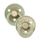 BIBS - Set 2 suzete Colour Studio Collection Flower Latex, tetina rotunda, 0 luni+-Sage