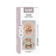 BIBS - Set 2 suzete Colour Studio Collection Ladybug Latex, tetina rotunda, 0 luni+-Blush Mix