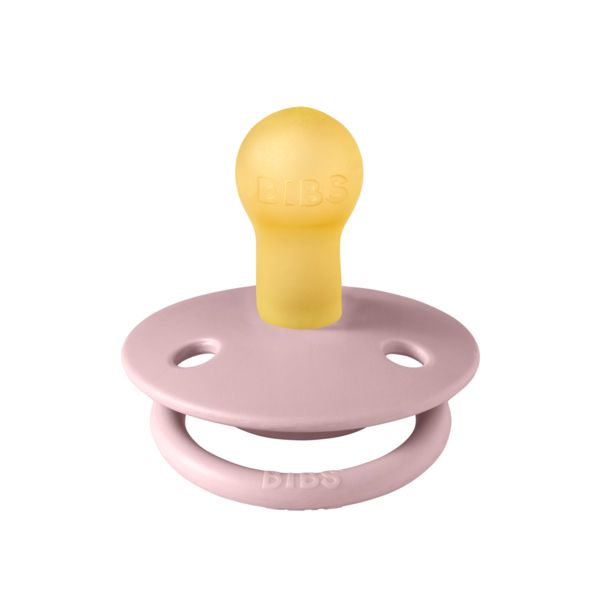 BIBS - Suzeta De Lux Latex, tetina rotunda, 0 luni +-Pink Plum - gogobaby.ro