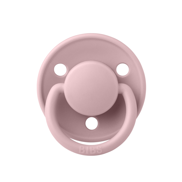 BIBS - Suzeta De Lux Latex, tetina rotunda, 0 luni +-Pink Plum - gogobaby.ro