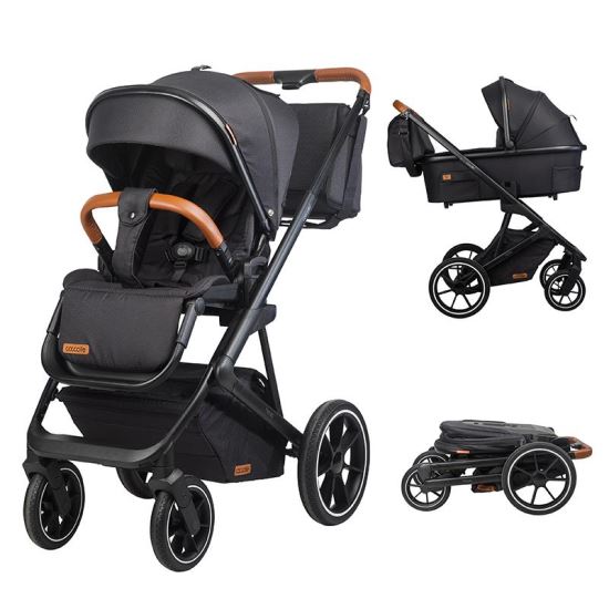 Carucior modular 2in1 Coccolle Nessia Diamond black - gogobaby.ro
