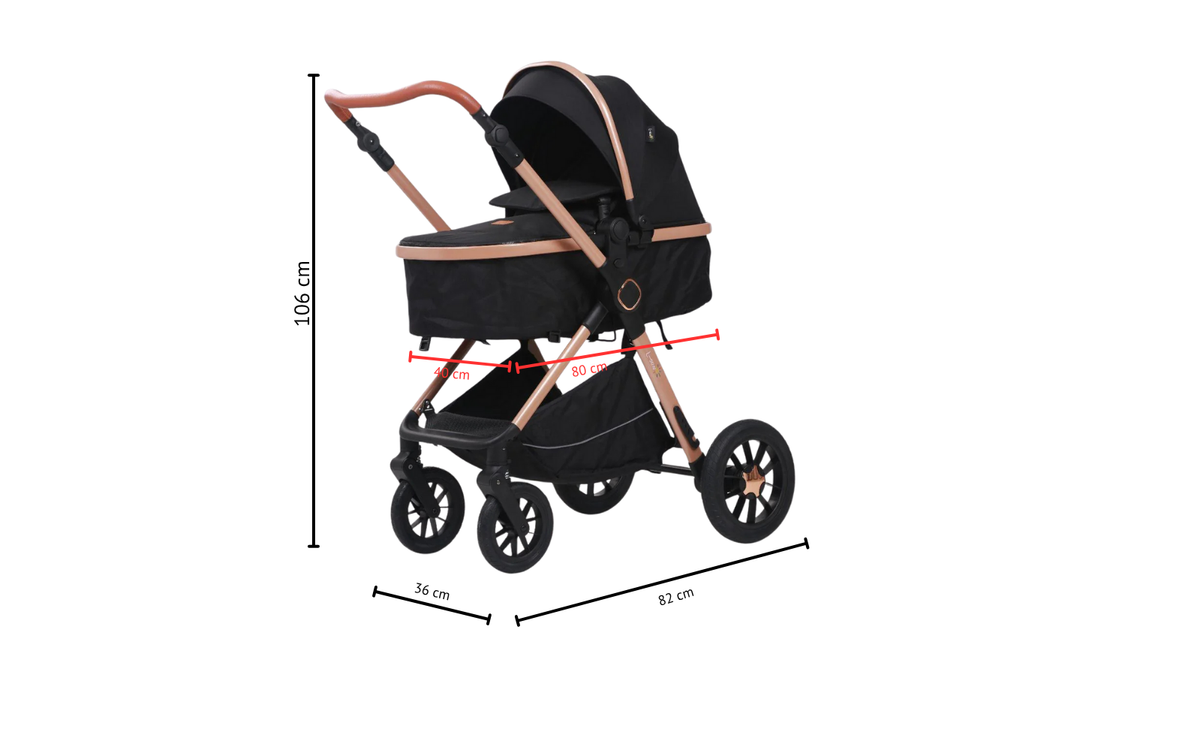Carucior 3 in 1, L-Sun, Marina, Transformabil, Maner reversibil,  Cadrul aluminiu, Cu landou si salteluta moale, Include saculet de picioare, Geanta pentru parinti, Sustine 22 kg, Negru - gogobaby.ro